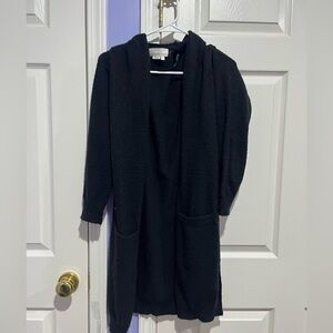 Sparkly Black Long Anthropologie Cardigan
